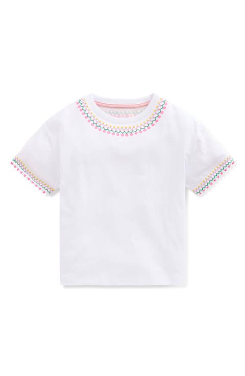 Kids' Embroidered Cotton T-Shirt (Toddler, Little Kid & Big Kid)