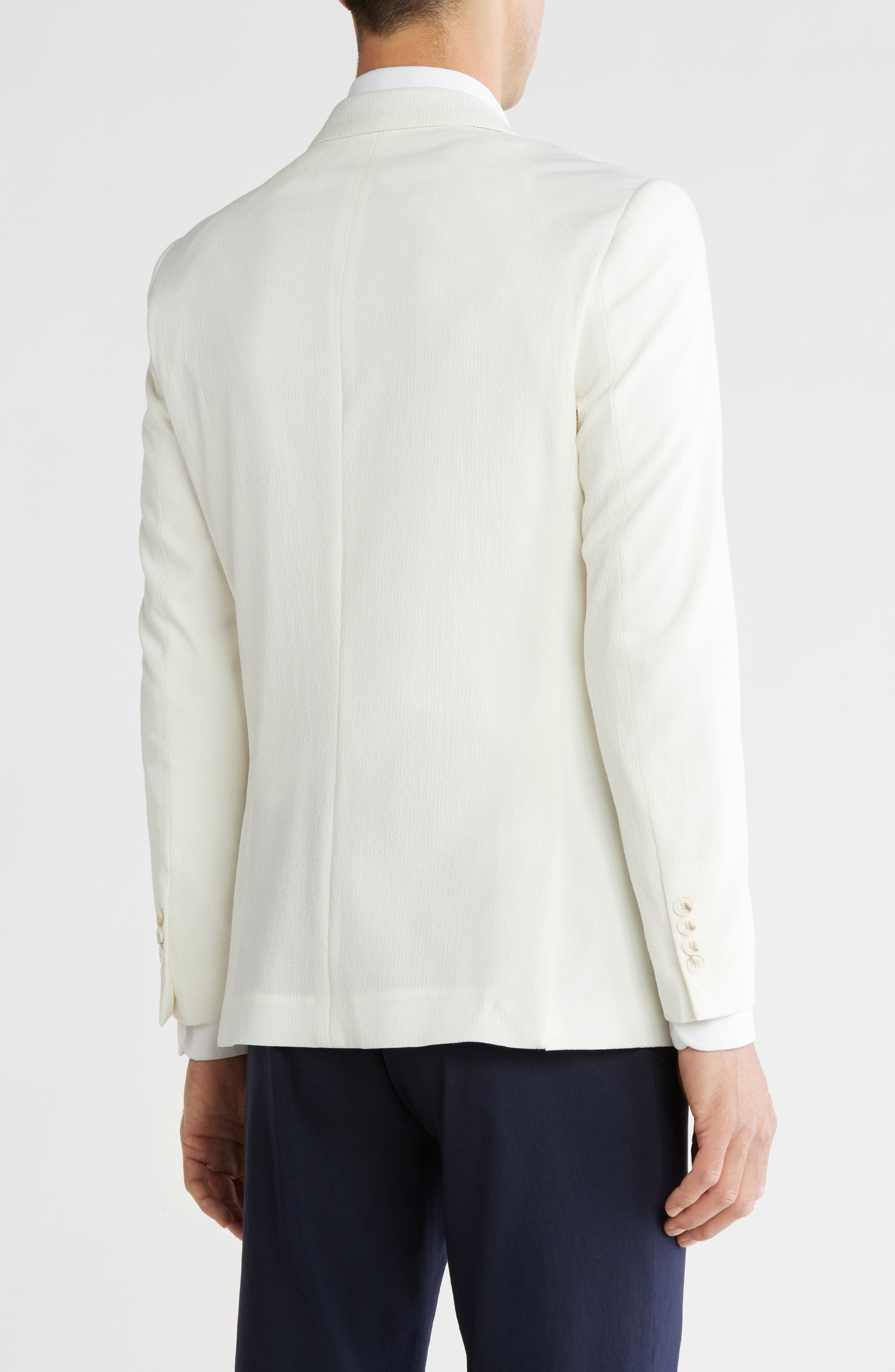 Slim Fit Seersucker Blazer - image 2