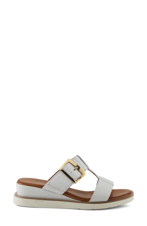 Spring Step Seaport Slide Sandal In White