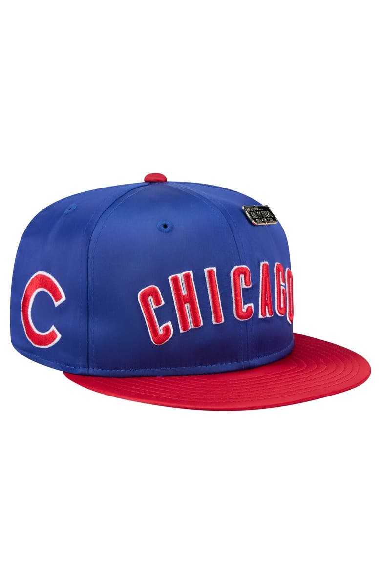 New Era Men's New Era Royal/Red Chicago Cubs Satin 59FIFTY Fitted Hat, Main, color, Royal