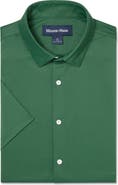 Mizzen+Main Halyard Trim Fit Solid Short Sleeve Performance Button-Up Shirt