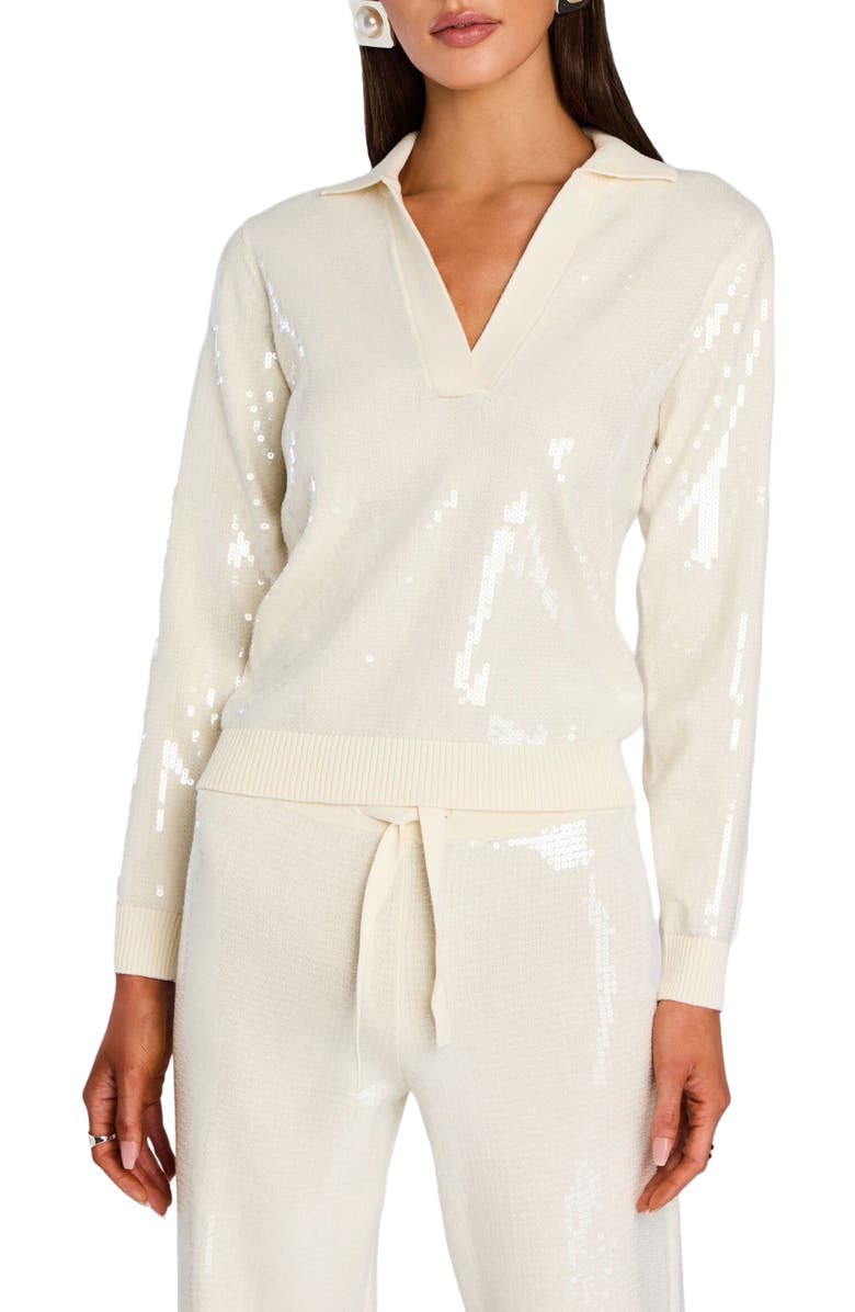 Retrofête Shaelynn Sequin Knit Shirt, Alternate, color, 