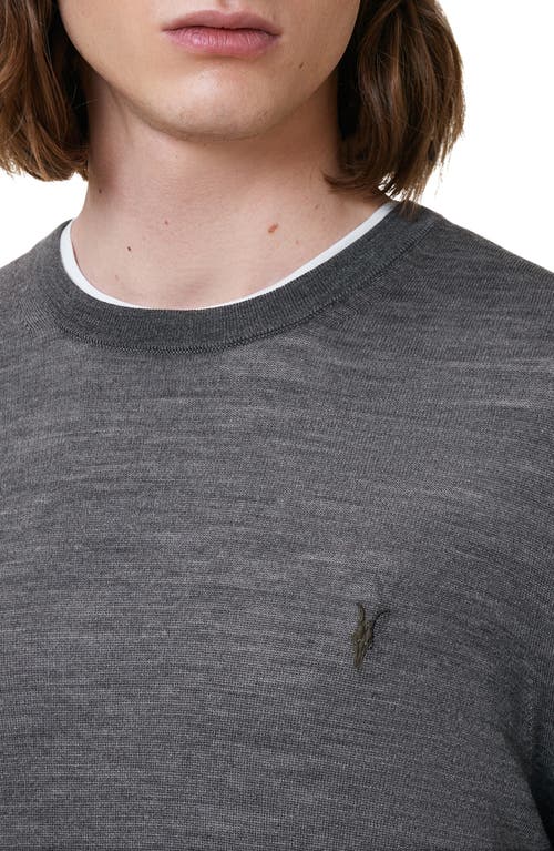 Shop Allsaints Mode Merino Wool Crewneck Sweater In Monument Grey