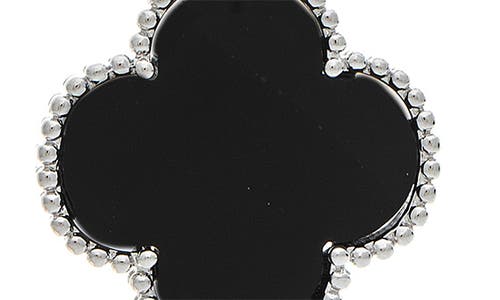 Rivka Friedman Pavé Cz & Onyx Clover Drop Earrings In Black