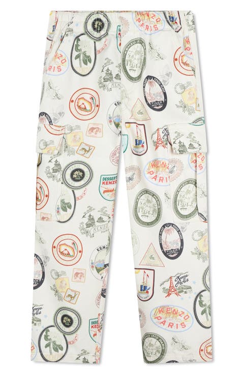 Kids' Logo Straight Leg Cotton Twill Pants (Little Kid & Big Kid)