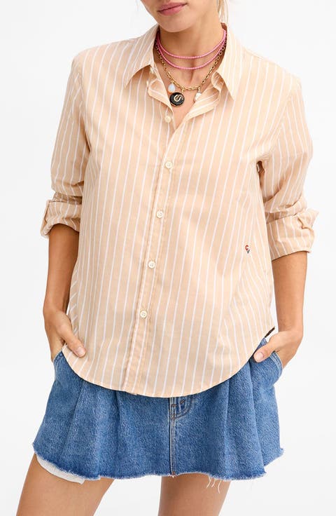 Suzette Cotton & Silk Blend Button-Up Shirt