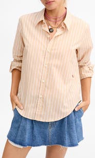 Clare V. Suzette Cotton & Silk Blend Button-Up Shirt