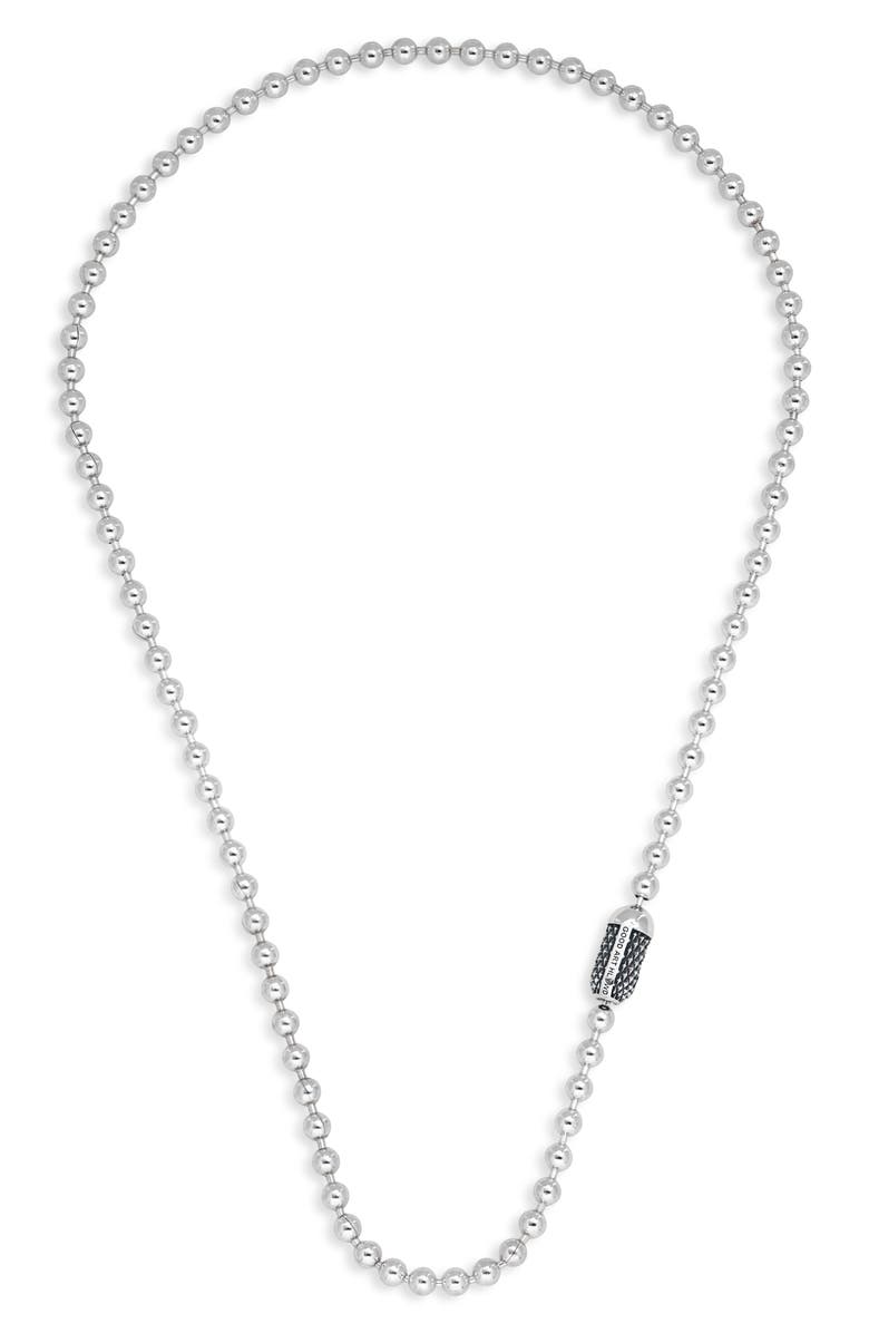 Good Art Hlywd Men's Goosebumps Pop Lock Ball Chain Necklace, Main, color, Sterling Silver