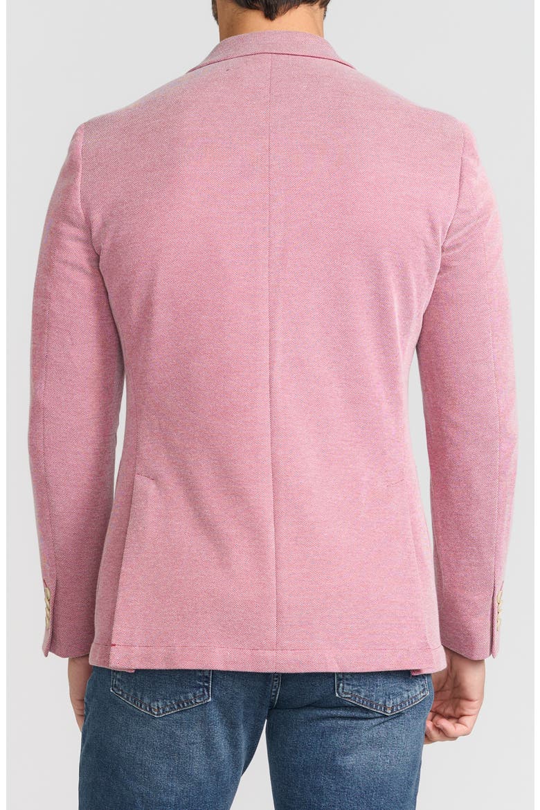 Notch Lapel Knit Blazer, Alternate, color, RED