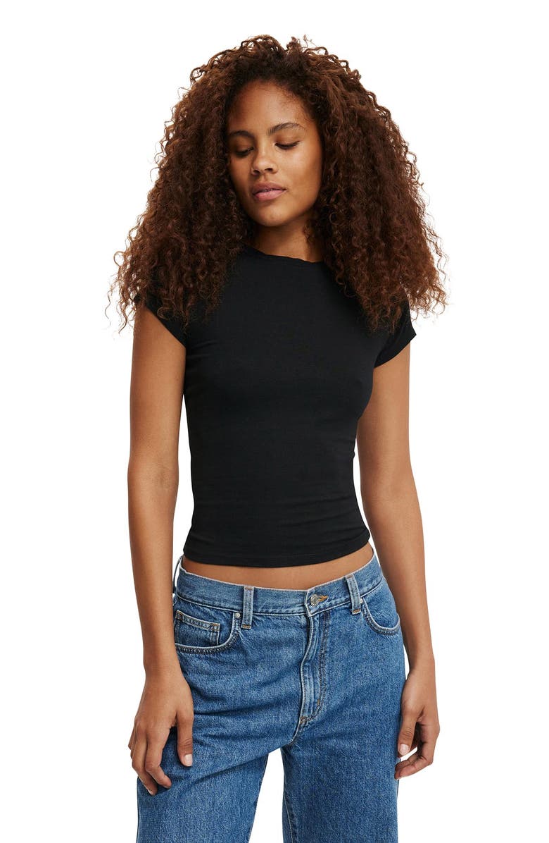 Cotton On Women's All Day Crew Tee, Alternate, color, Black