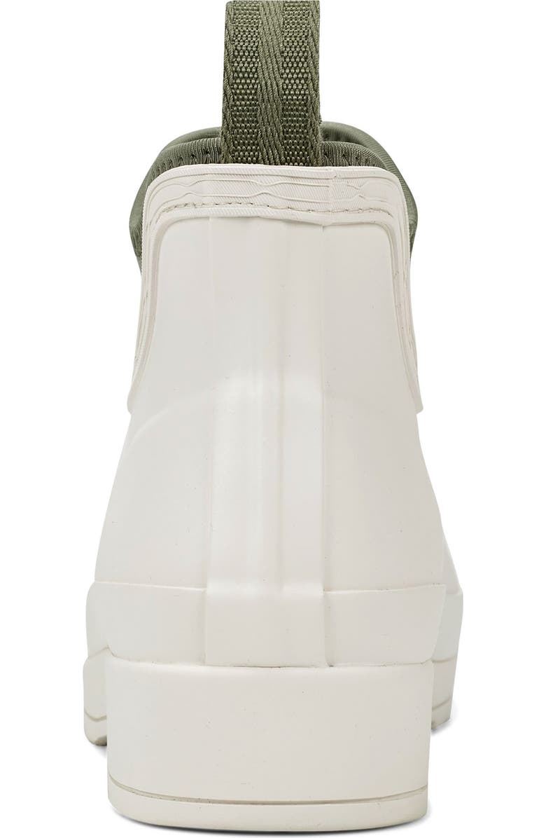 Hunter Waterproof Chelsea Rain Boot, Alternate, color, White/ Olive