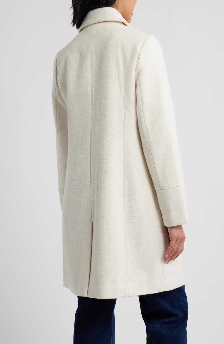 CeCe Longline Canvas Coat, Alternate, color, Ivory