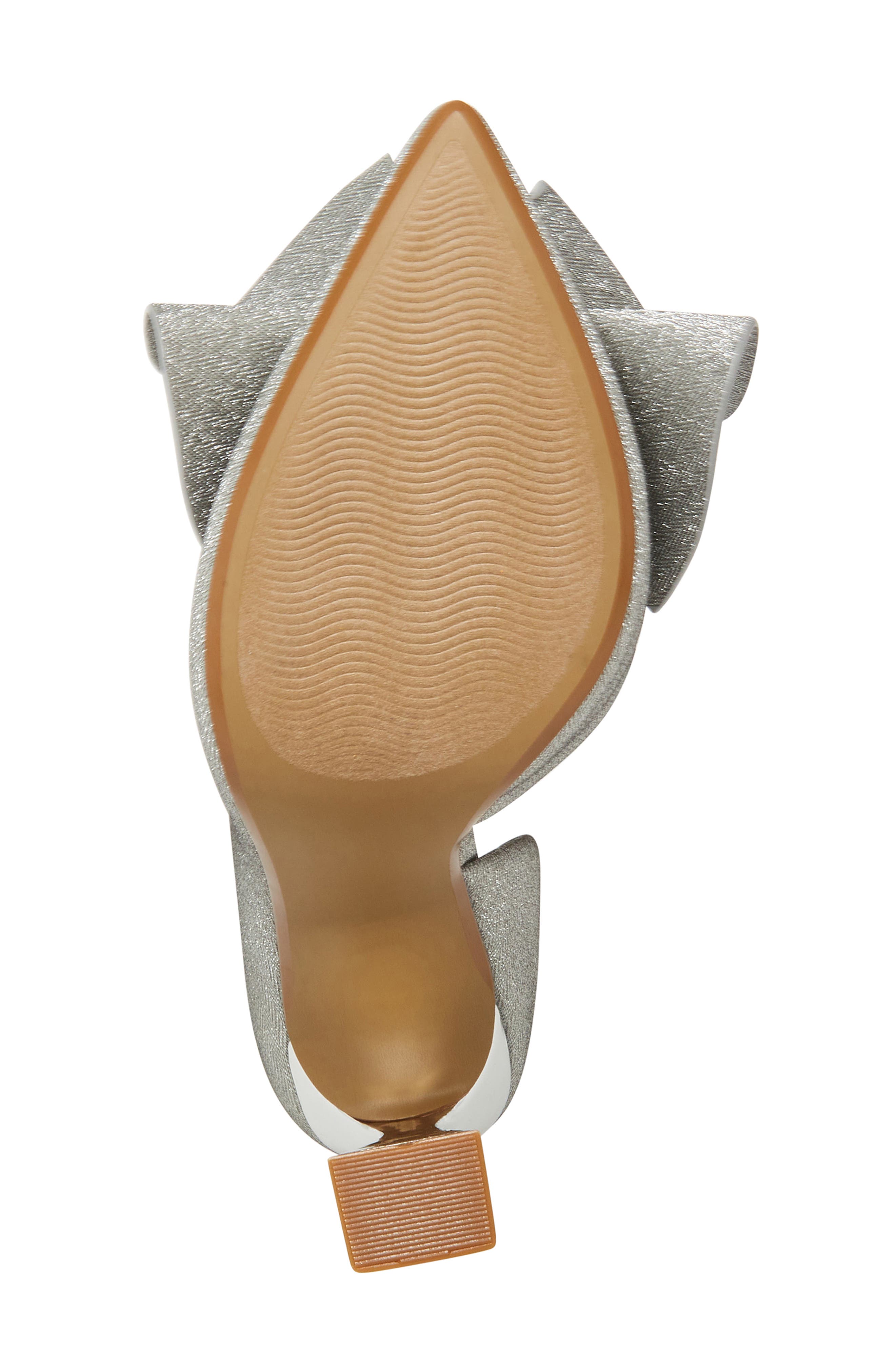 Betsey Johnson Nobble Half d'Orsay Pointed Toe Pump, Alternate, color, Silver