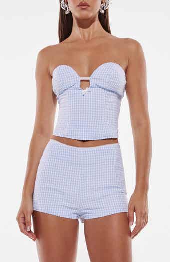 BY.DYLN Magen Gingham Corset Top