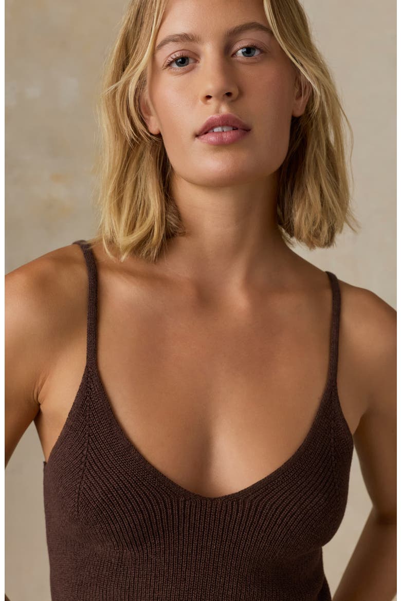 Miramar Linen & Organic Cotton Cami Sweater, Alternate, color, FRENCH ROAST