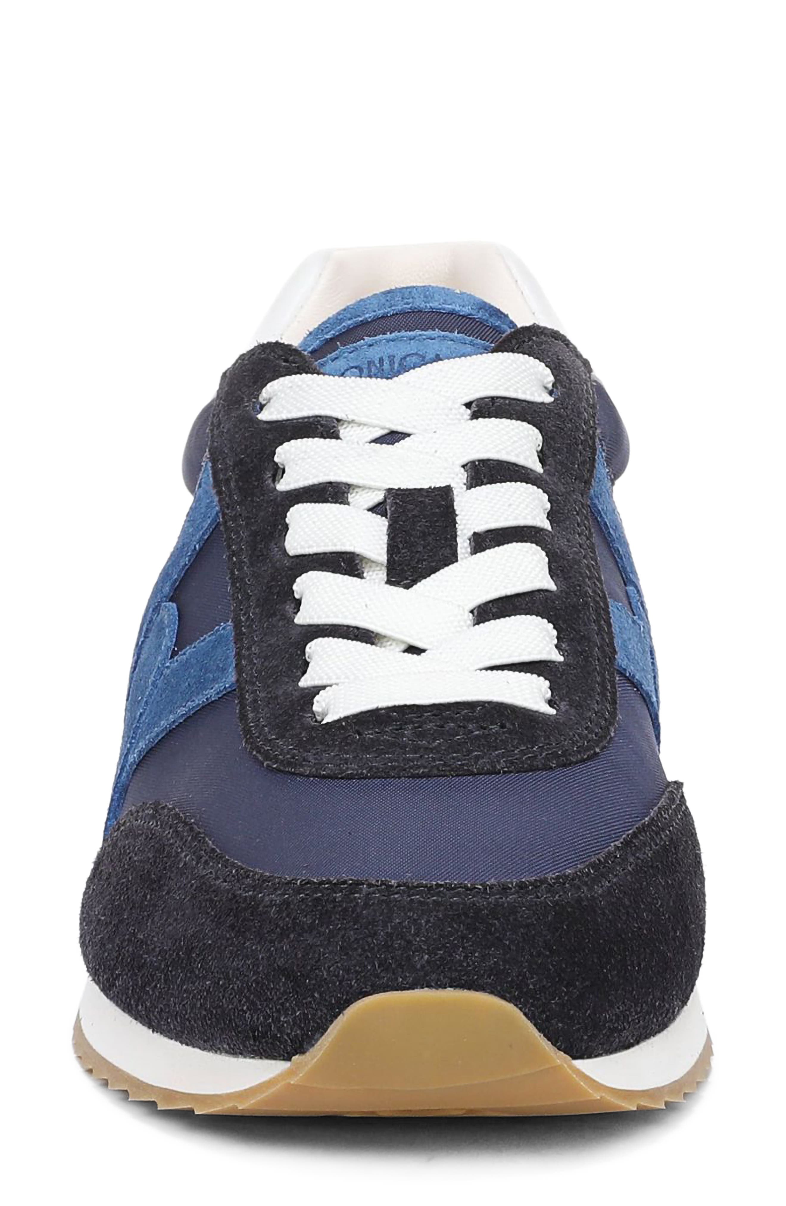 Veronica Beard Penrose Sneaker, Alternate, color, Navy/ Blue Coast/ Flame