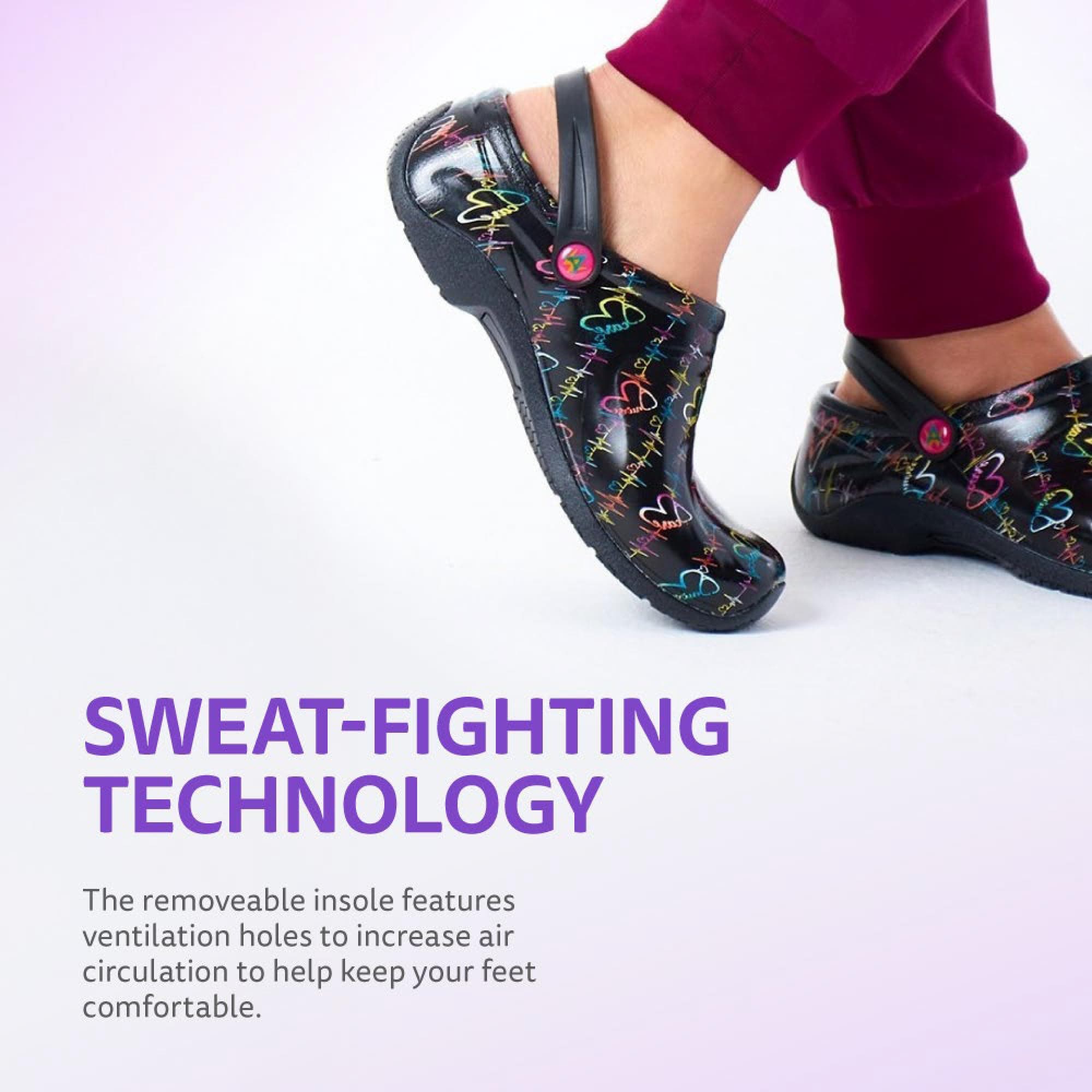 Zone Slingback Nursing Clogs, Alternate, color, Sole Focus Black Patent