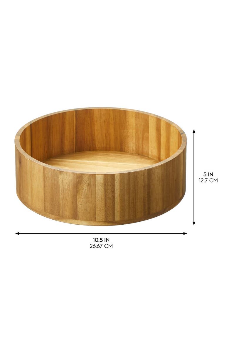 10-Inch Round Acacia Wood Lazy Susan Organizer for Kitchen, Alternate, color, Natural - 1 Pack