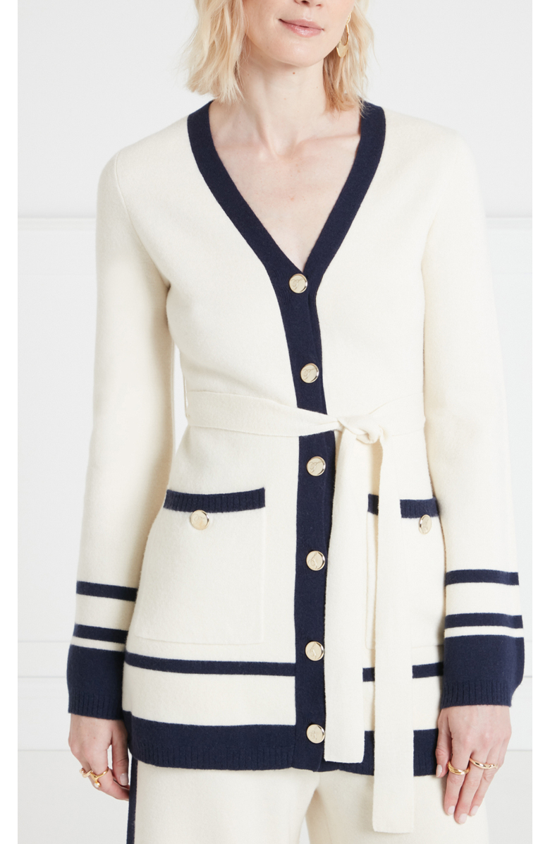 Temperley London Ribiera Knit Jacket, Main, color, Ivory