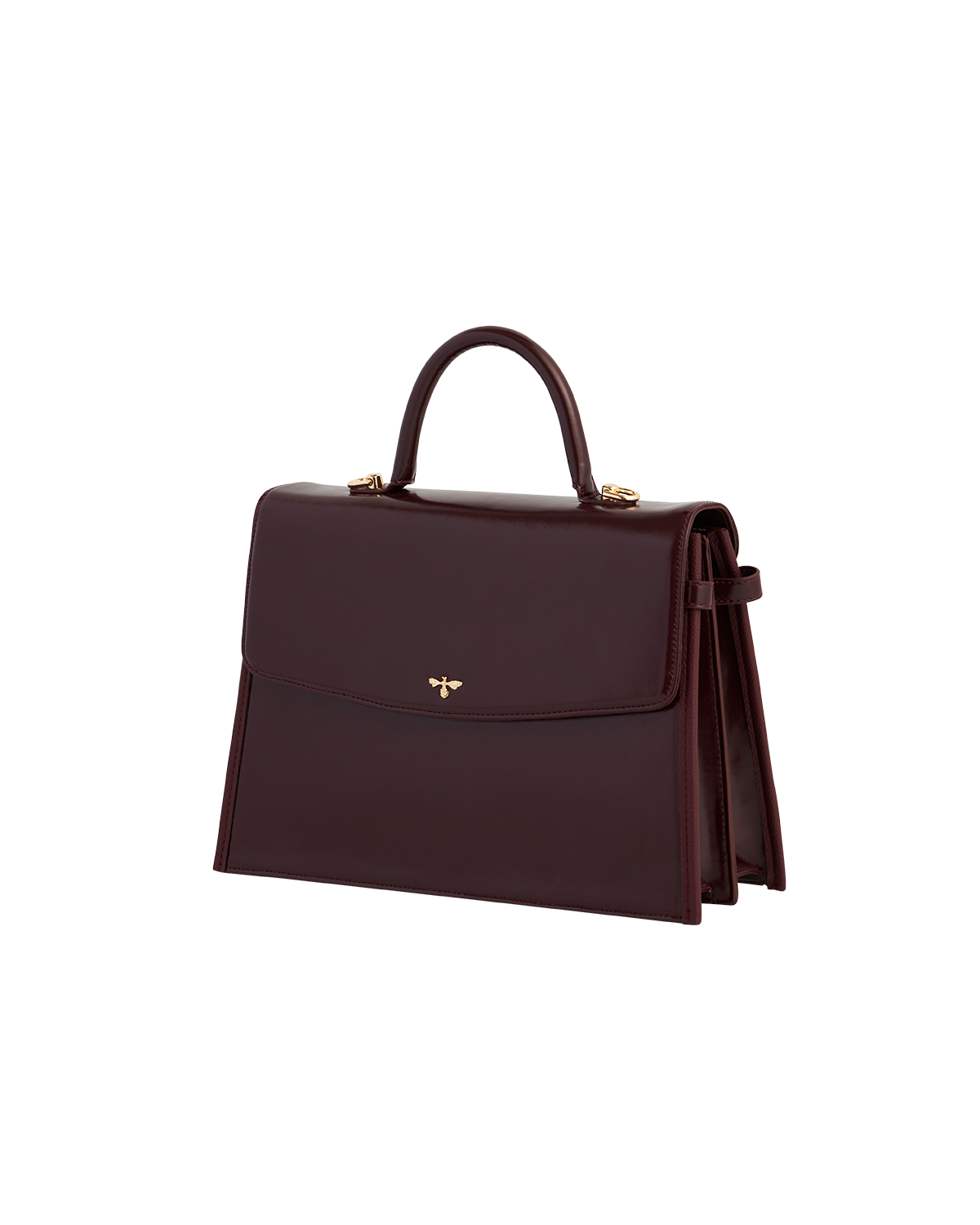 Fable England Ruby Cherry Red Structured Medium Tote, Alternate, color, Cherry