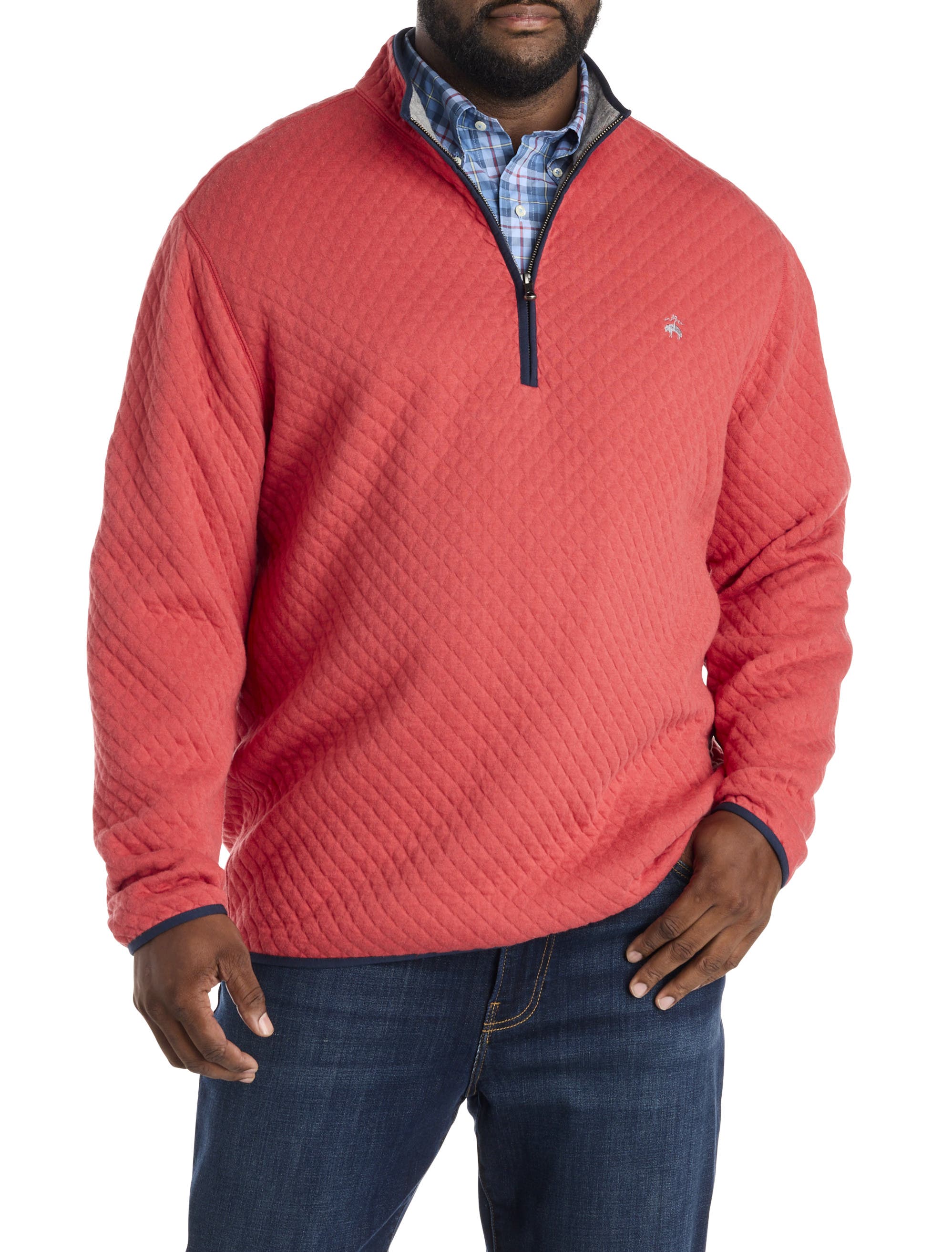 Big & Tall Quilted 1/2-Zip Pullover - image 3