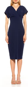 Alexia Admor Naomi Drape Sheath Dress