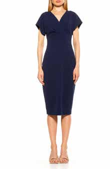 Alexia Admor Naomi Drape Sheath Dress