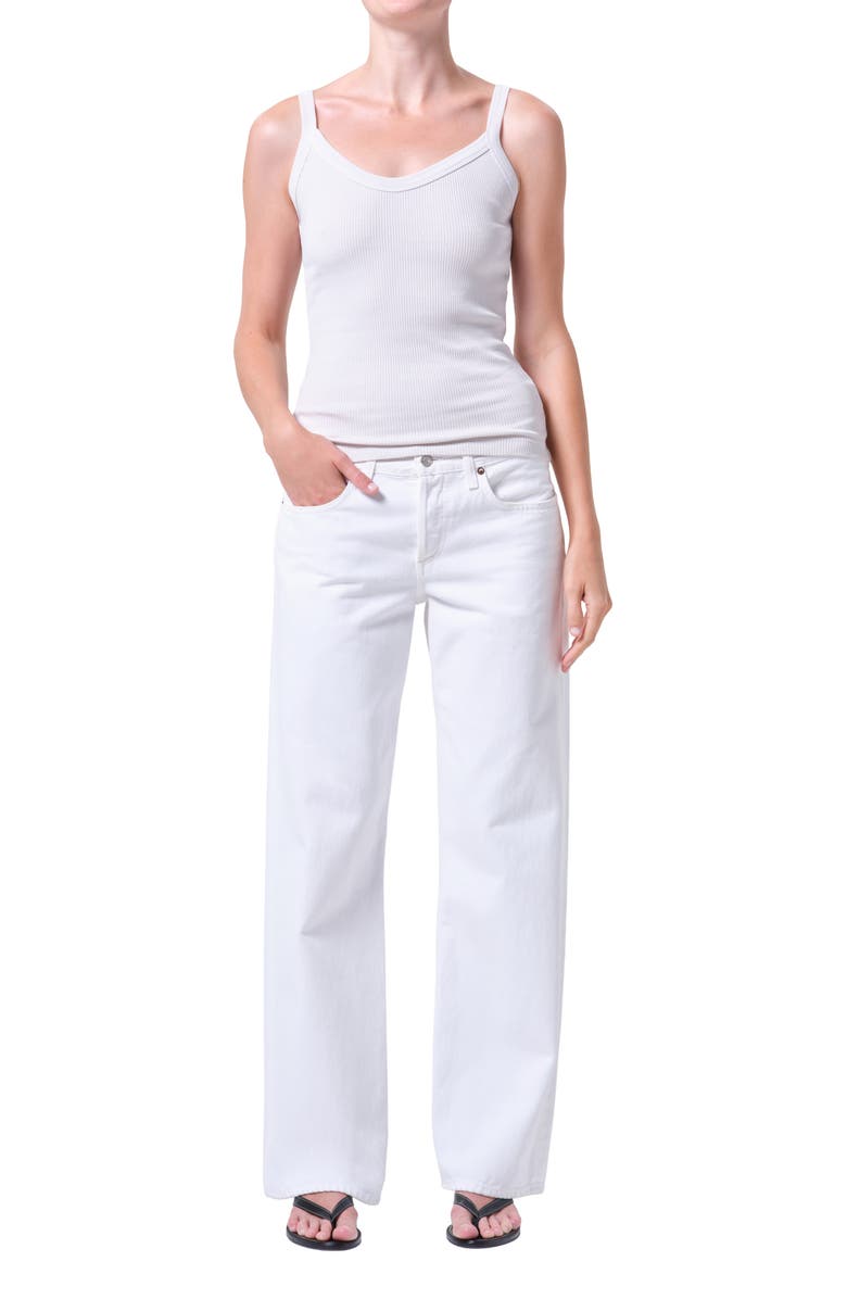 AGOLDE Low Rise Loose Fit Jeans, Alternate, color, Marshmallow Cloud