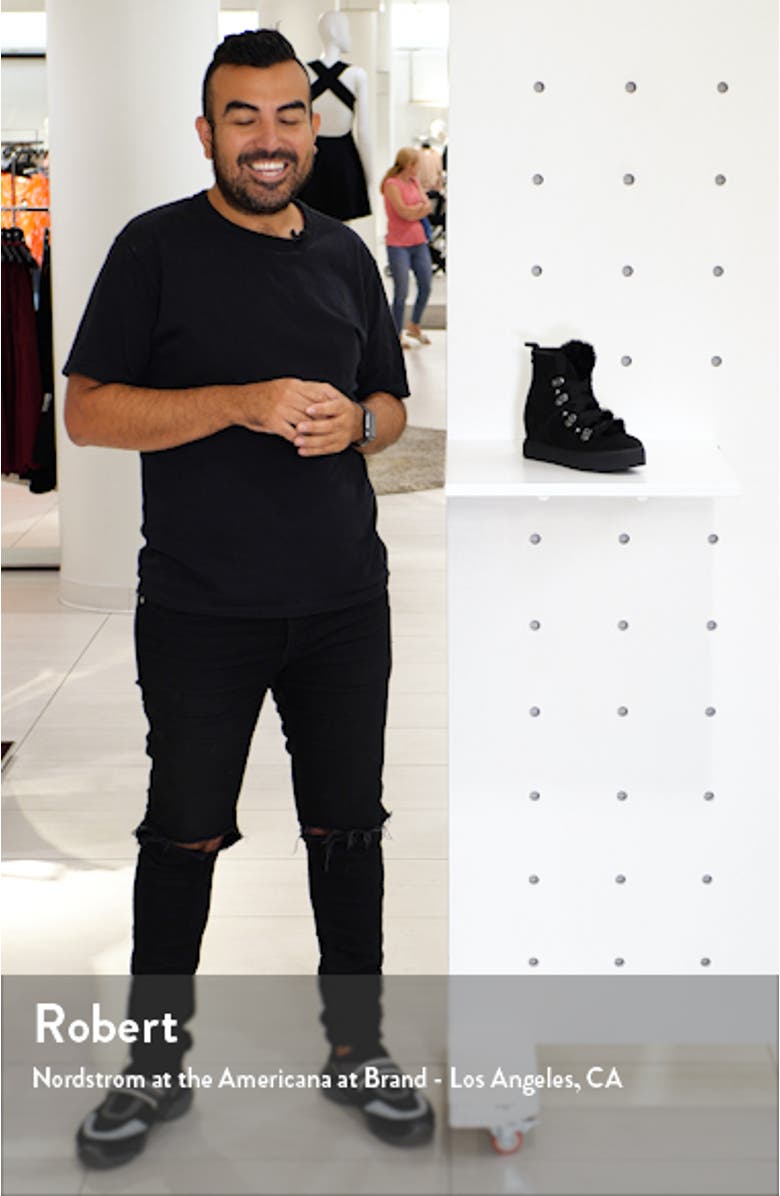 Whitney Faux Fur Trim High Top Sneaker, sales video thumbnail