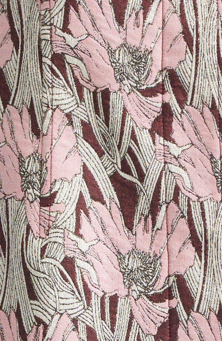 Veronica Beard Jessup Floral Jacquard Vest, Alternate, color, Raisin Multi