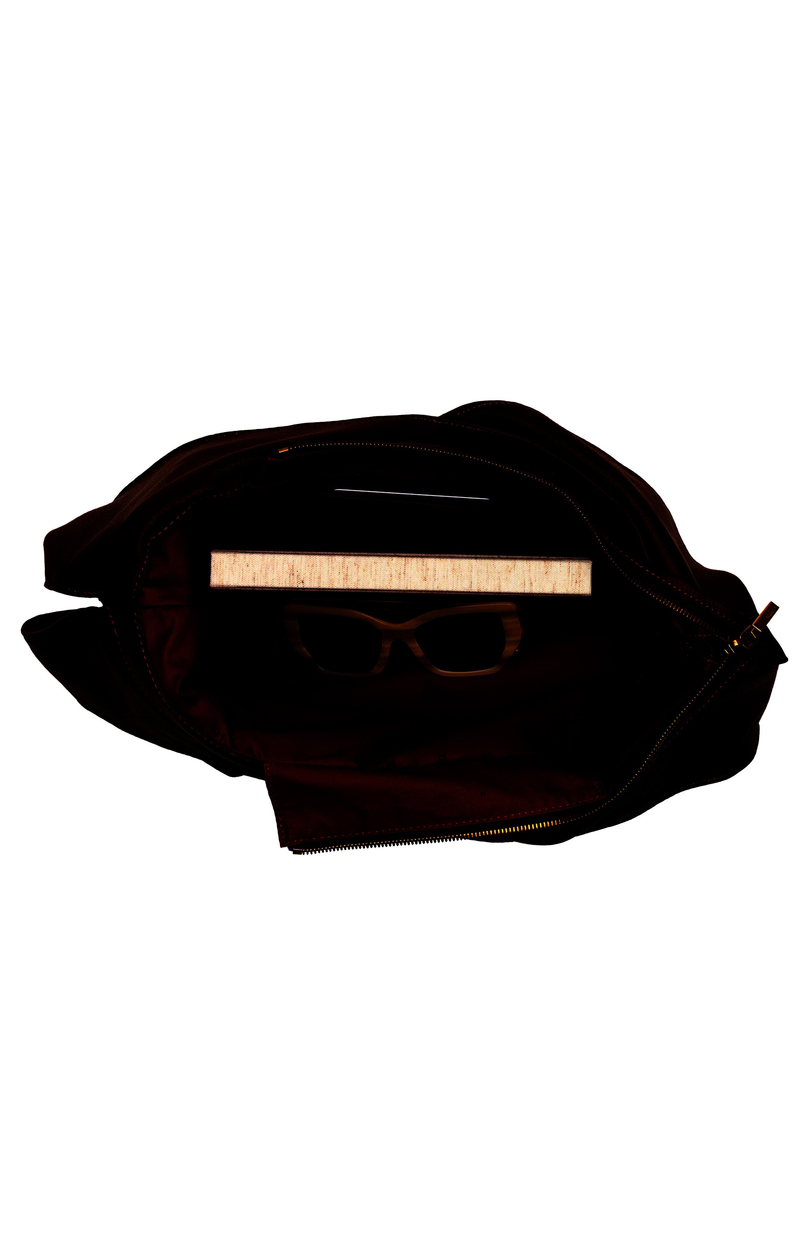 HAMMITT Tom Suede Shoulder Bag, Alternate, color, Chocolate Diamond Suede/Gold