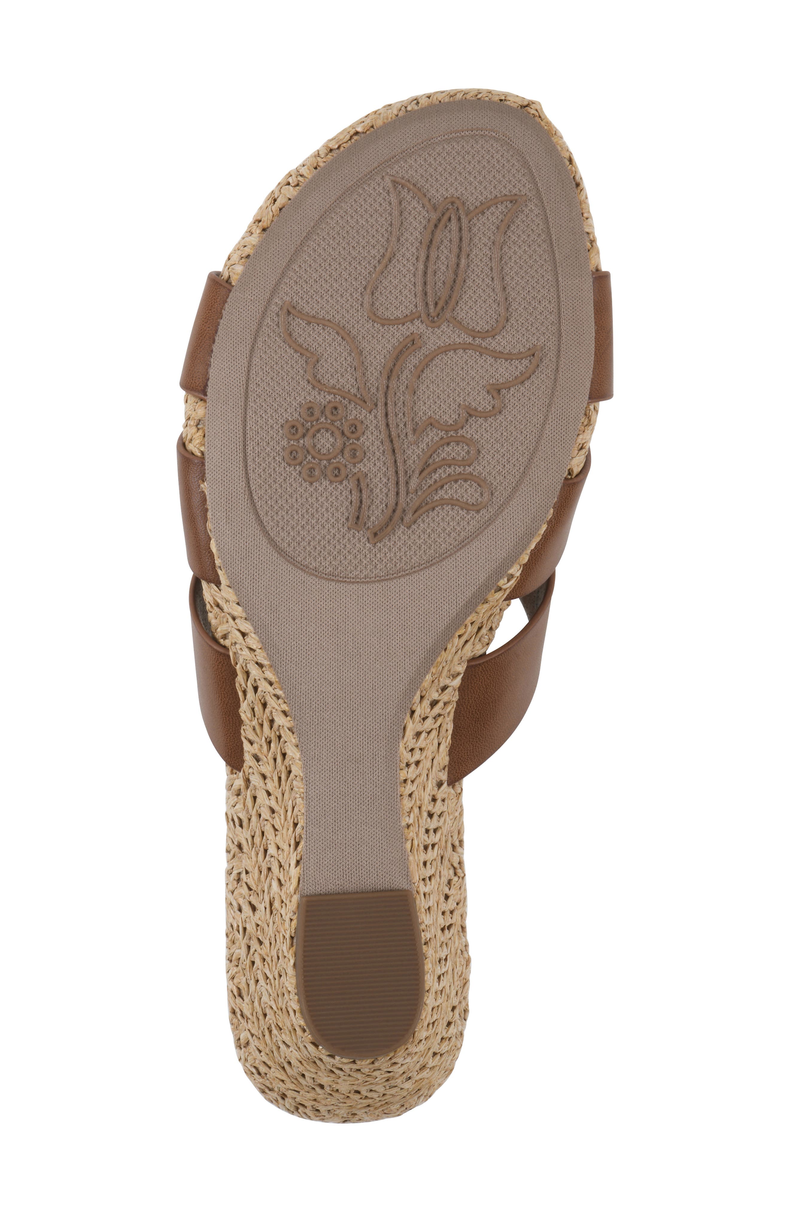 Atavi Wedge Espadrille Sandal, Alternate, color, DARK TAN/ SMOOTH
