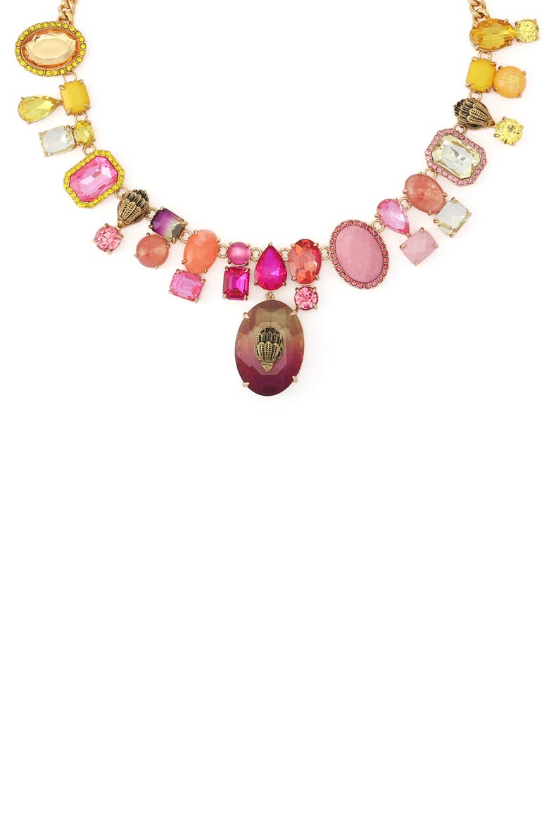 Gemstone Statement Necklace, Alternate, color, MULTI