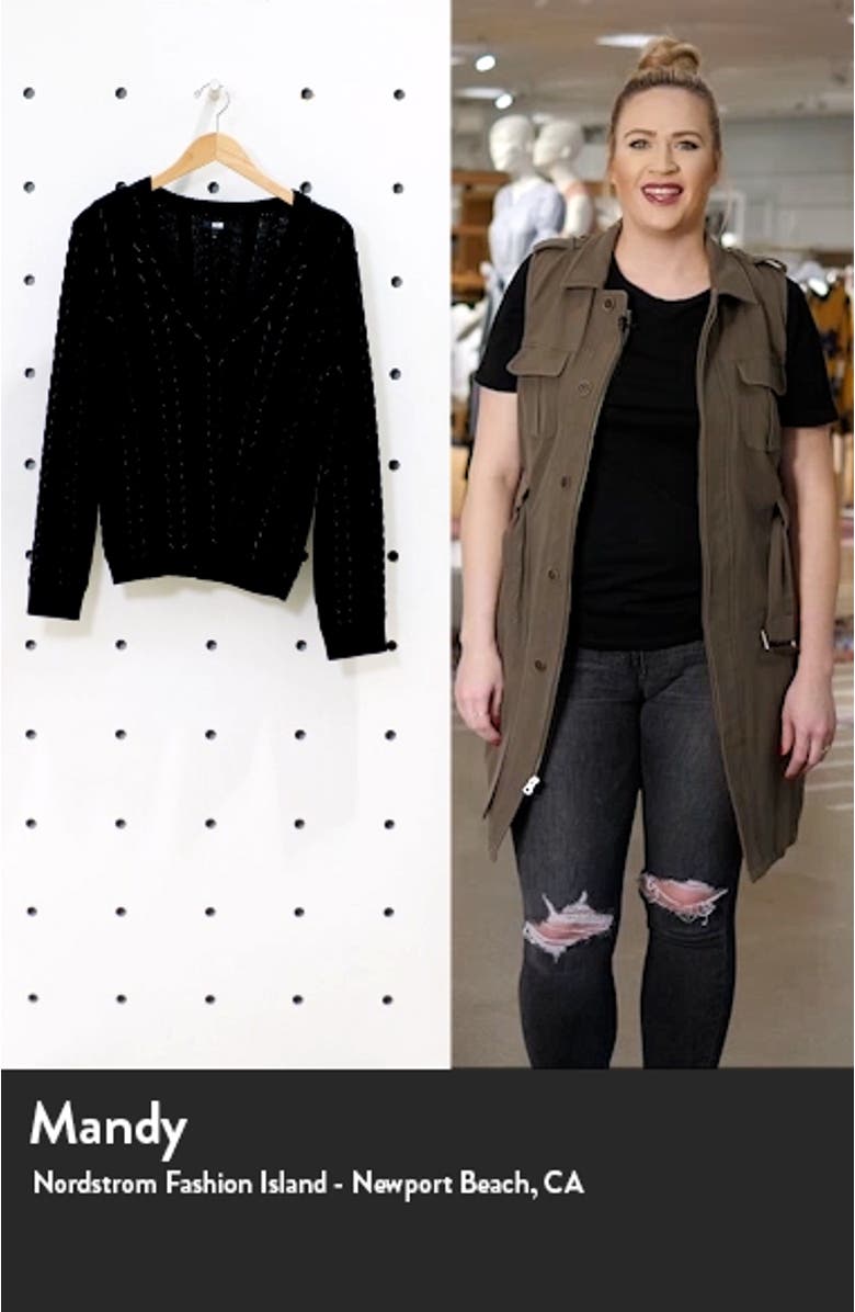 Dorthea Metallic V-Neck Sweater, sales video thumbnail