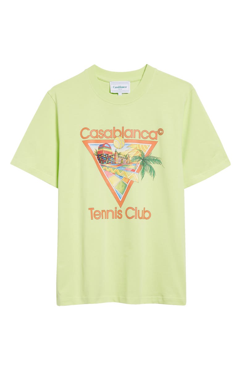 Casablanca Tennis Club Organic Cotton Graphic T-Shirt, Alternate, color, 
