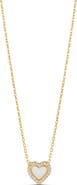 SHYMI Everyday Pavé & Enamel Heart Pendant Necklace