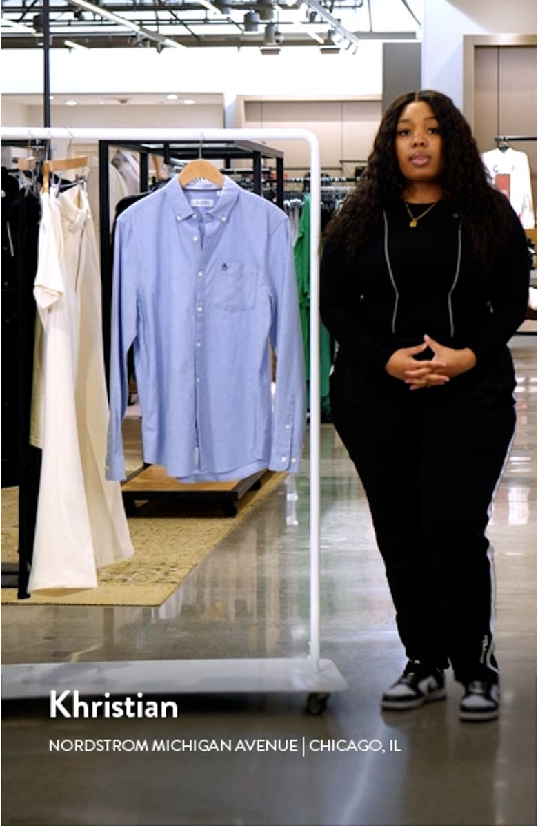 Solid Stretch Button-Down Oxford Shirt, sales video thumbnail