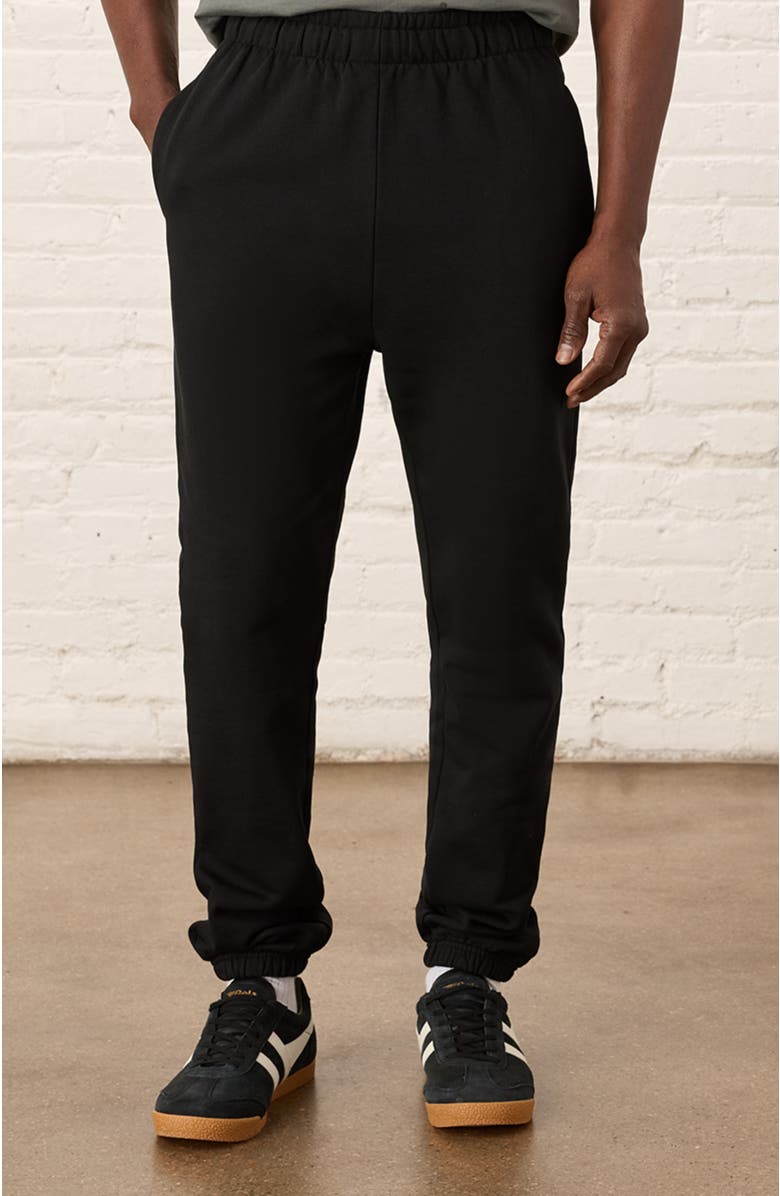 Pact Organic Brushed Fleece Sweatpant, Alternate, color, Black