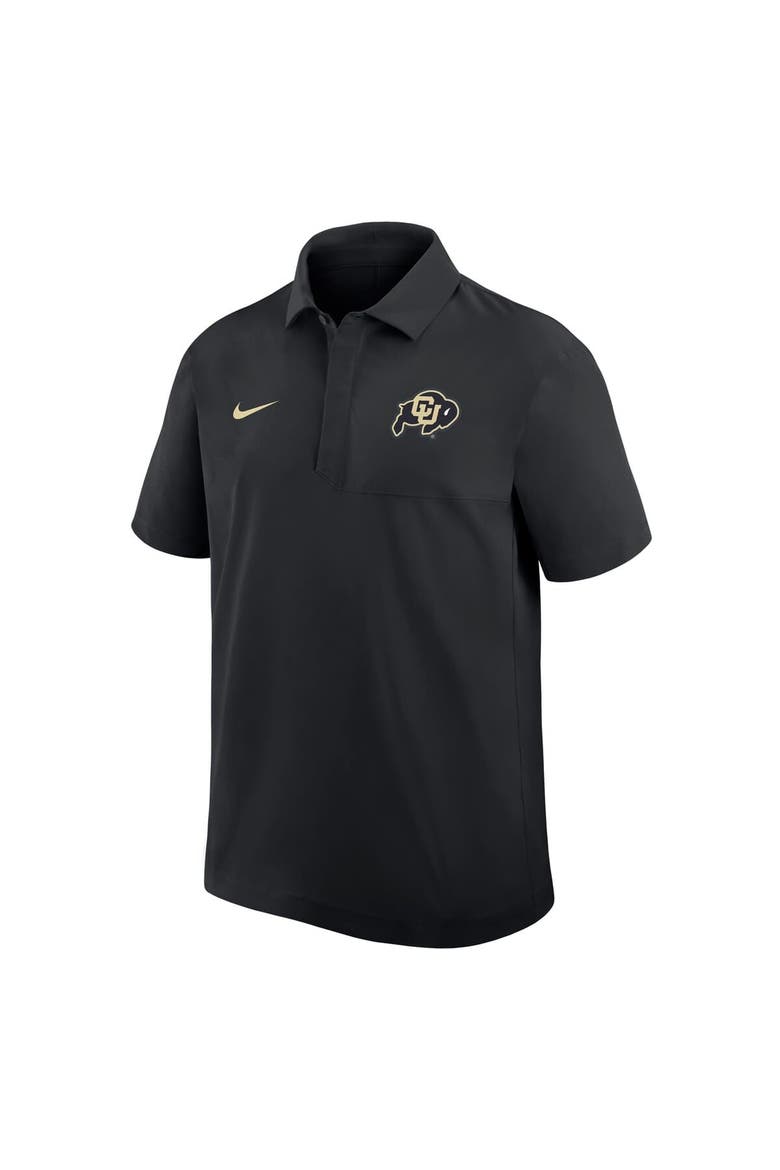 Men's Nike Black Colorado Buffaloes Woven Polo, Alternate, color, Black