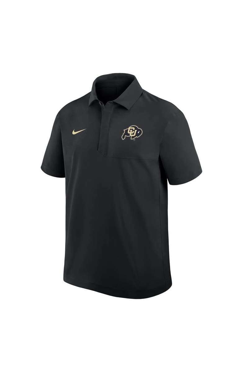 Nike Men's Nike Black Colorado Buffaloes Woven Polo, Alternate, color, Black