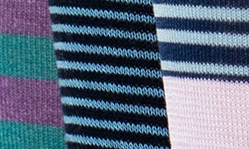 Lorenzo Uomo Assorted 3-pack Crew Socks In Purple