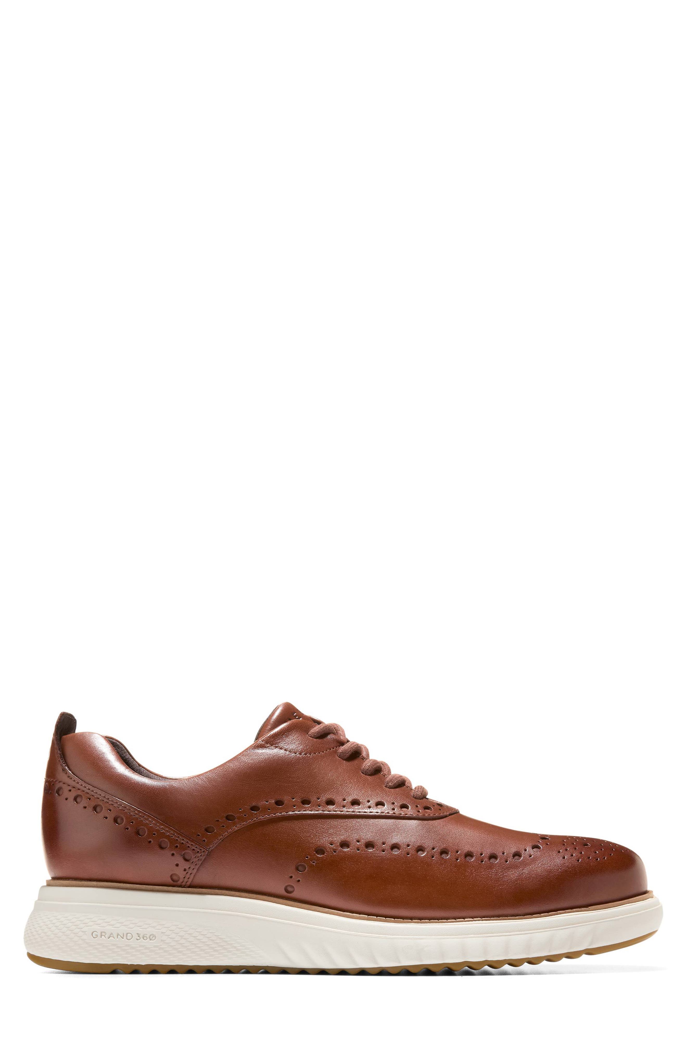 Cole Haan Eon Wingtip Oxford Sneaker, Alternate, color, Woodbury/ Ivory