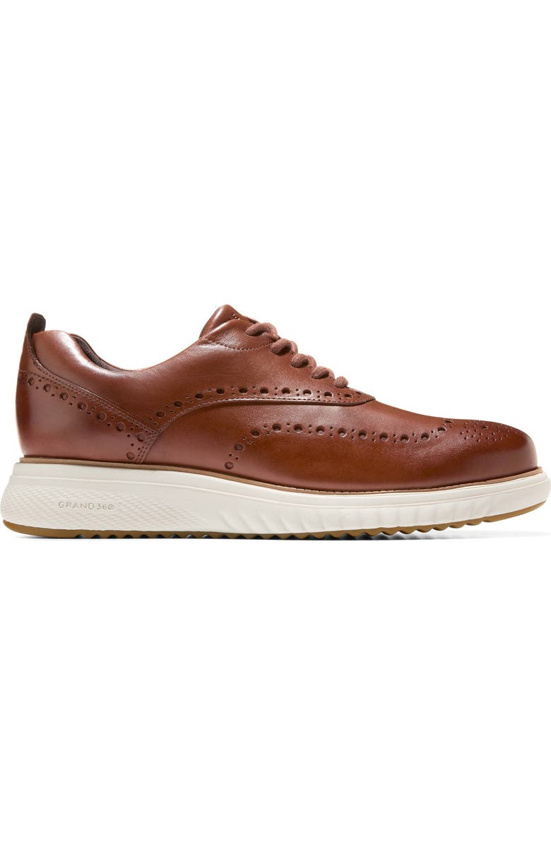 Cole Haan Eon Wingtip Oxford Sneaker, Alternate, color, Woodbury/ Ivory