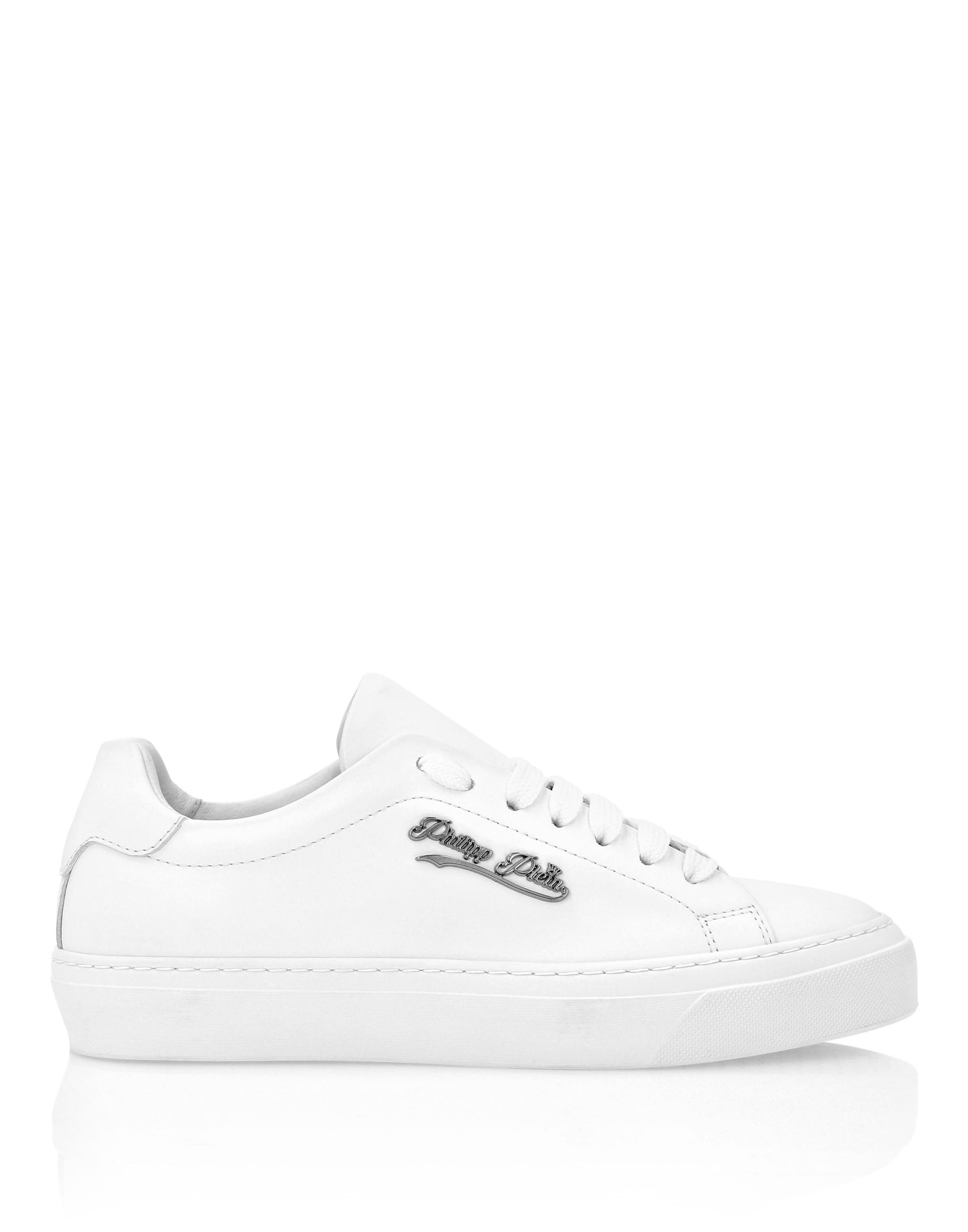 Lo-Top Sneakers Signature Unisex, Alternate, color, white