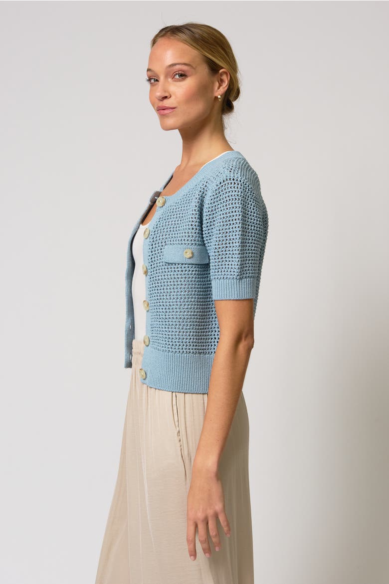 Iris Tape Yarn Cardi, Alternate, color, BLUE