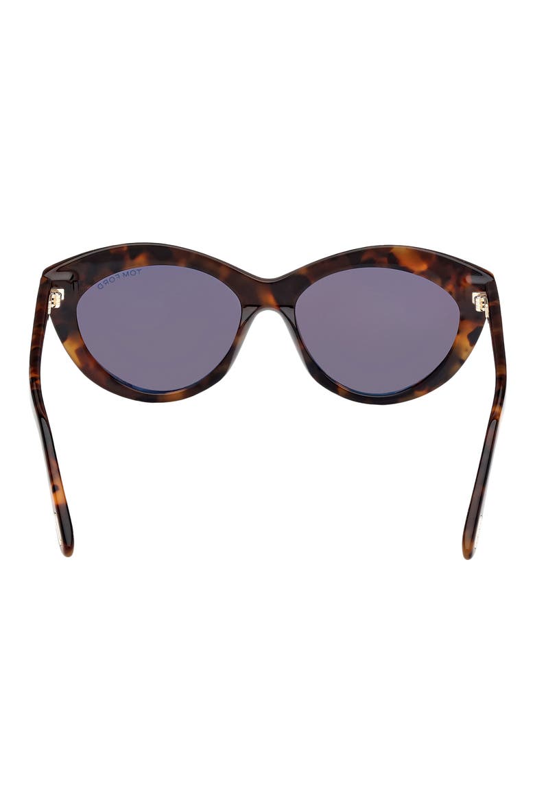 Toni 55mm Oval Sunglasses, Alternate, color, DARK HAVANA / BROWN