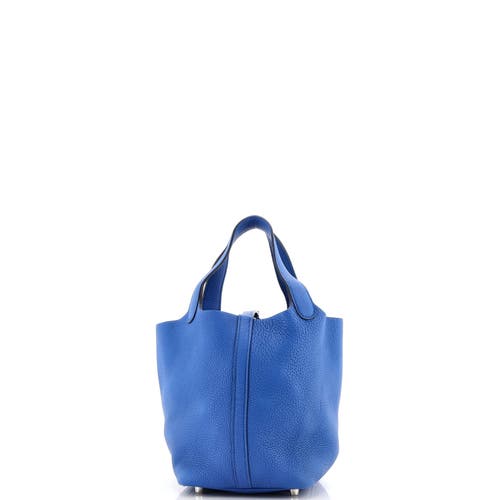 Pre-owned Hermes Hermes Picotin Lock Bag Maurice Pm In Blue