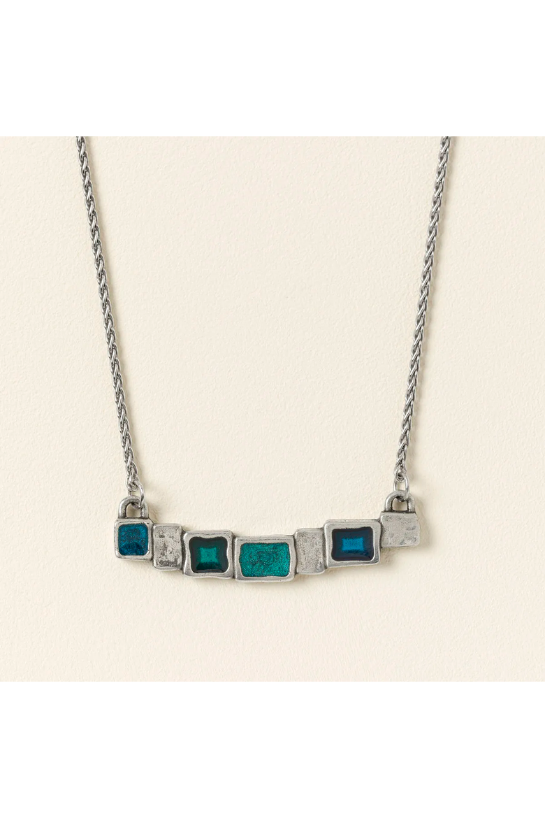 Stepping Stone Necklace by Danforth Pewter, Alternate, color, Vivid Blue Hues