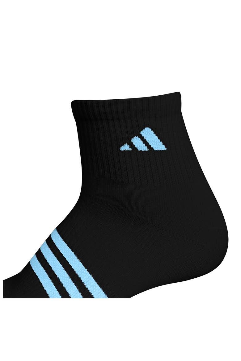 Kids' Superlire 3.0 6-Pack Quarter Socks, Alternate, color, BLACK