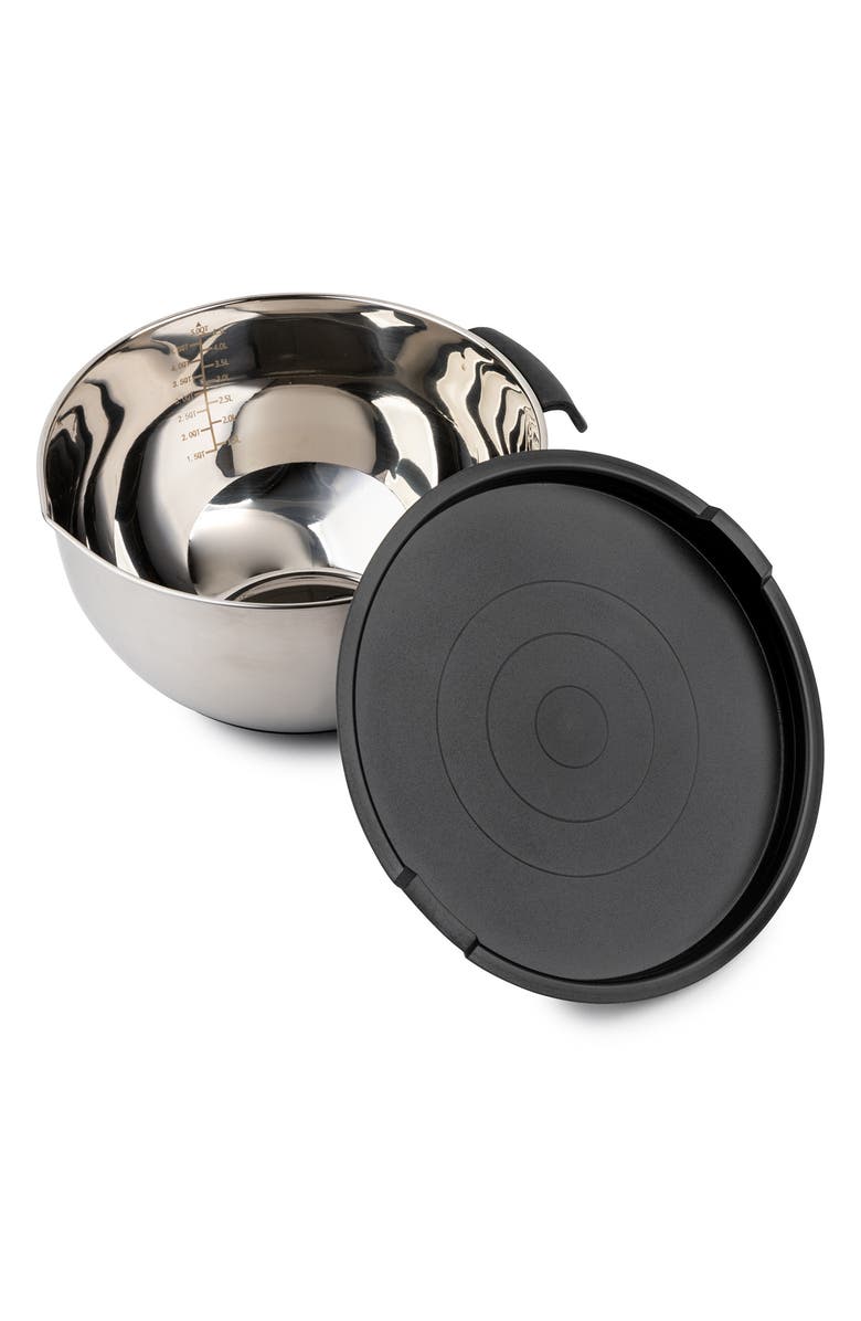 Core Home 6-Piece Non-Skid Stainless Steel Mixing Bowls & Lids Set, Alternate, color, Onyx